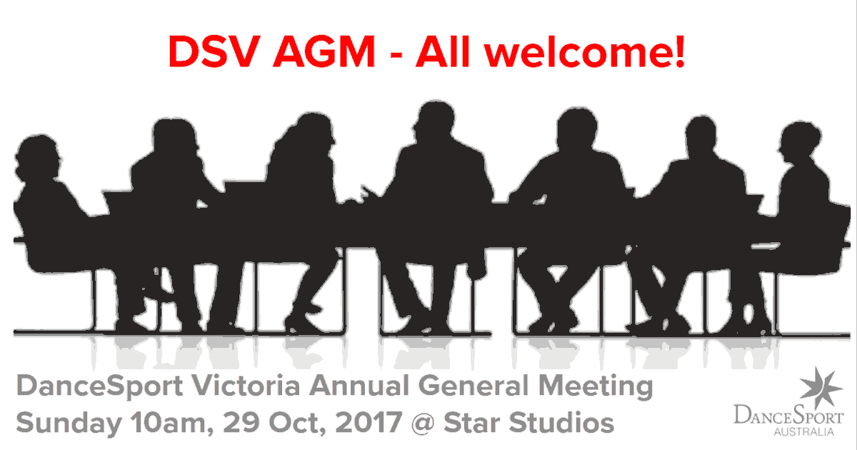 Attention Victorians: 2017 Annual General Meeting for DanceSport Victoria