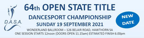 2021 DASA 64th Open State Titles - NEW DATE