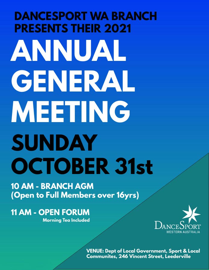 2021 DanceSport Western Australia AGM Notice