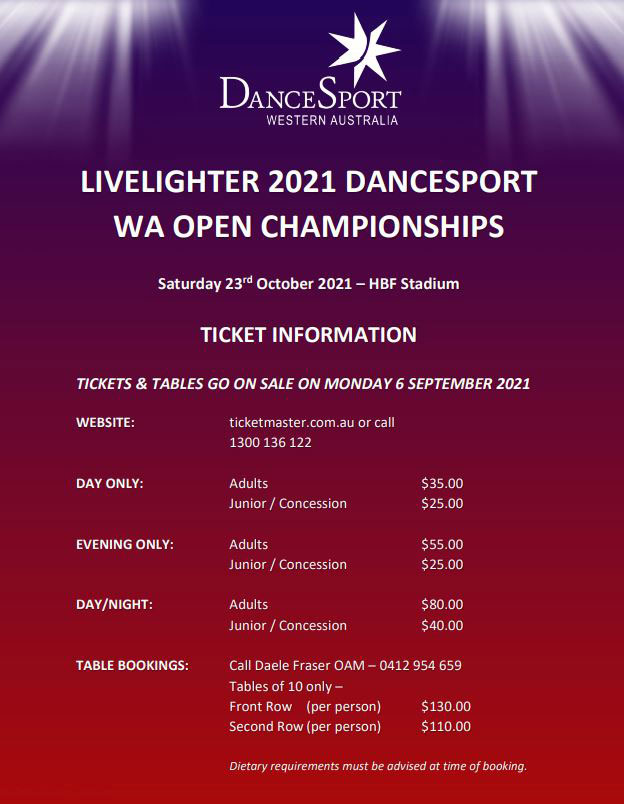 LiveLighter 2021 DanceSport WA Open Championships