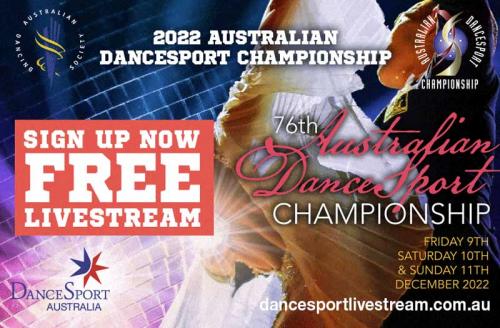 Free Livestream 76th Australian DanceSport Championship