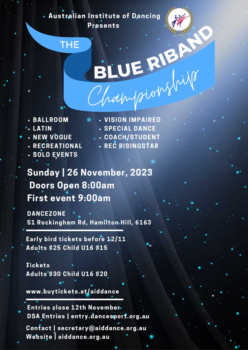 2023 AID Blue Riband Championship poster