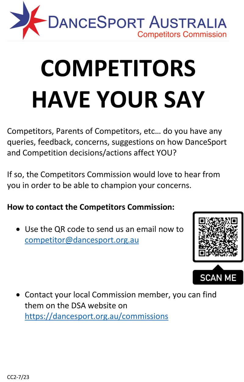 Competitors Commission Have Your Say flyer