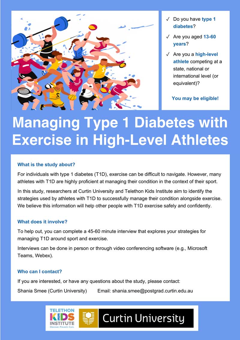 Research Project on Athletes with Type 1 Diabetes