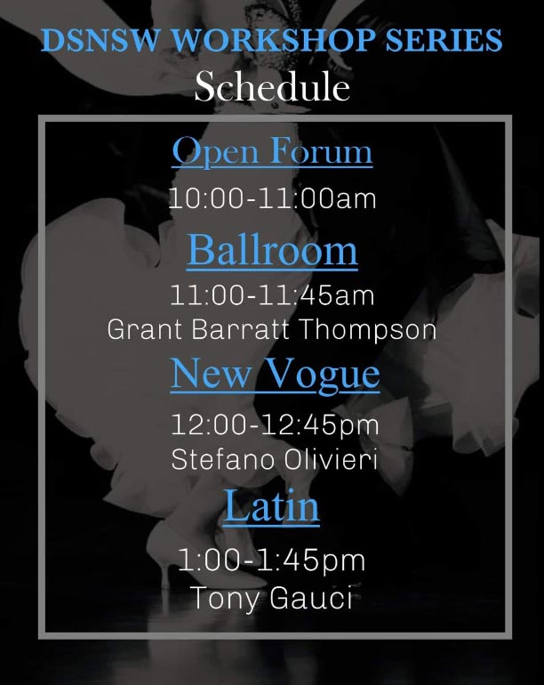 2023 DSNSW Worshop Series timetable