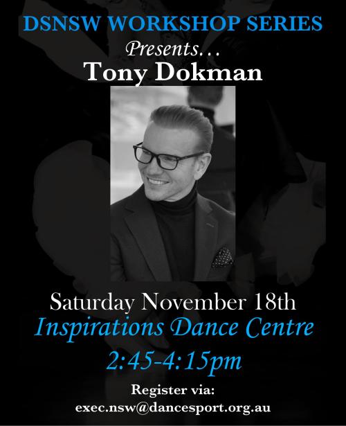 DSNSW Workshop Series 18th November - Tony Dokman