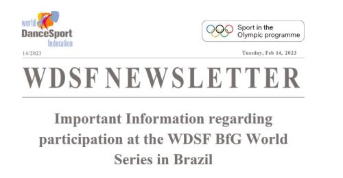 WDSF Newsletter - 14 Feb 2023
