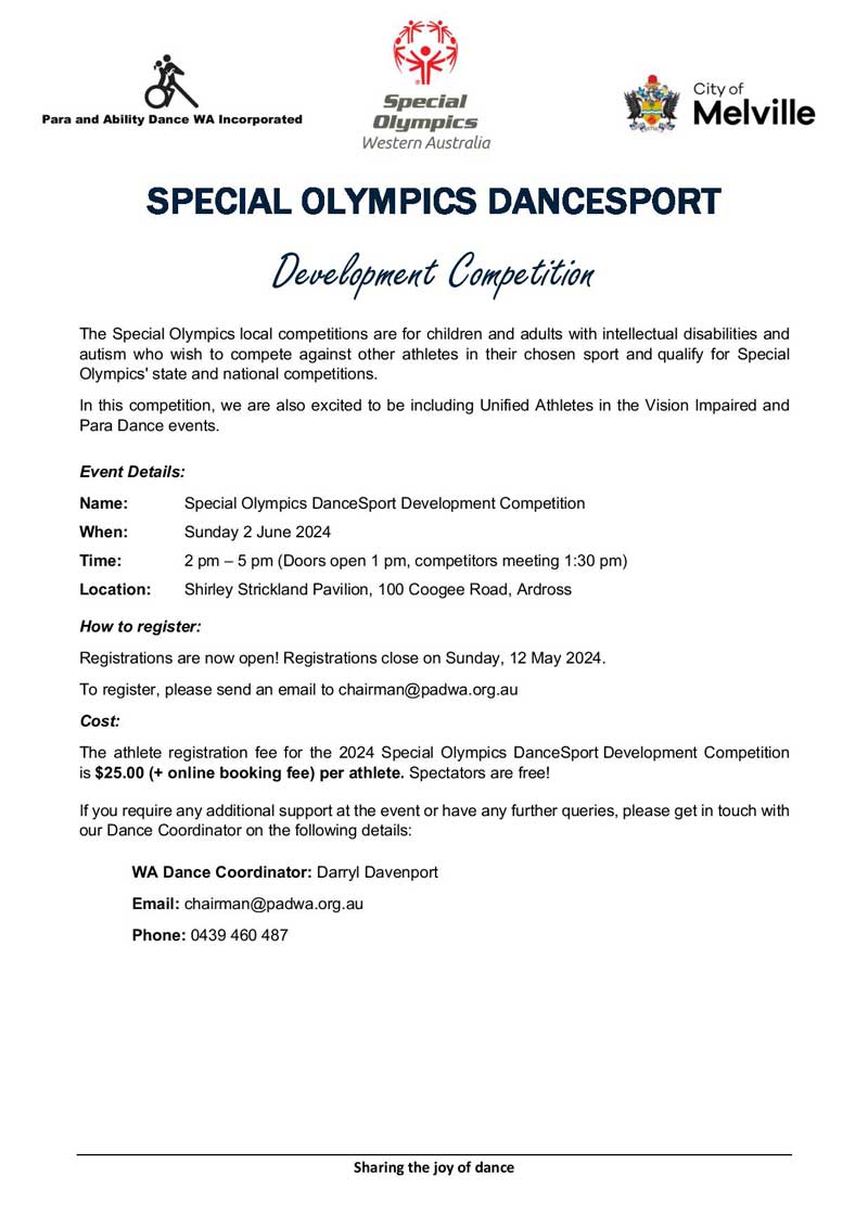 3rd Annual Special Olympics Media information 1
