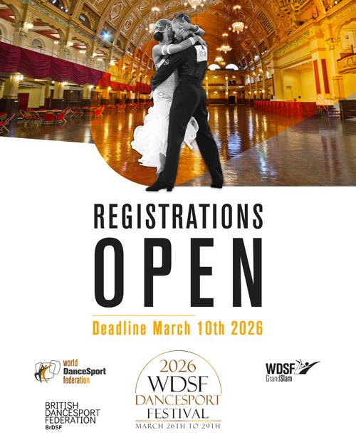 2026 WDSF DanceSport Festival Blackpool - Registrations open!