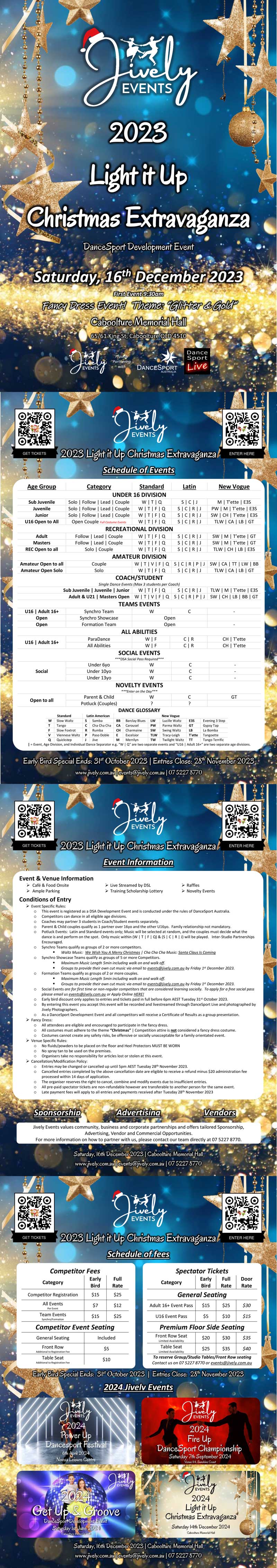 2023 Jively Light It Up Chistmas Extravaganza Competition Information