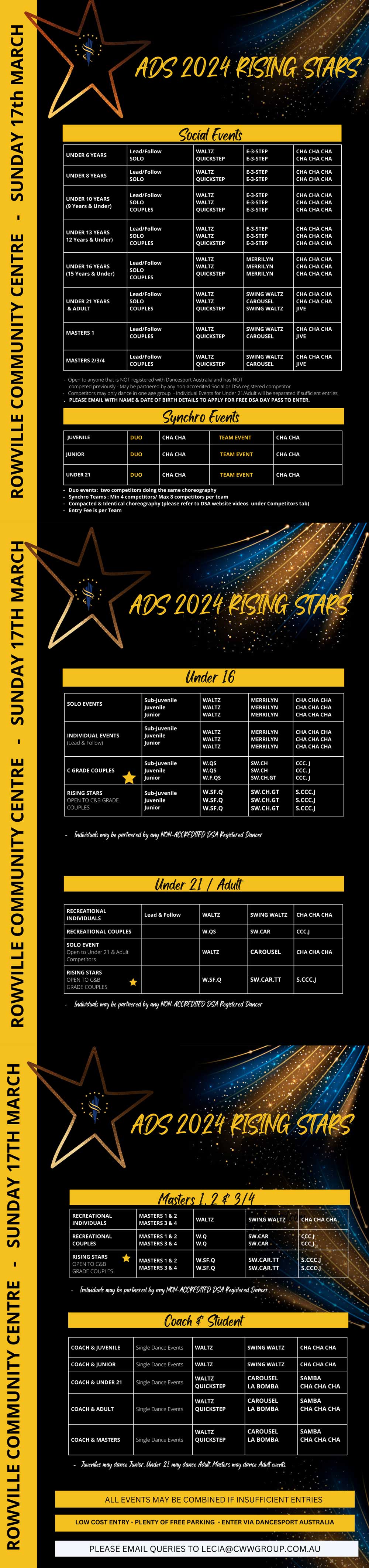 2024 ADS Vic Rising Star syllabus