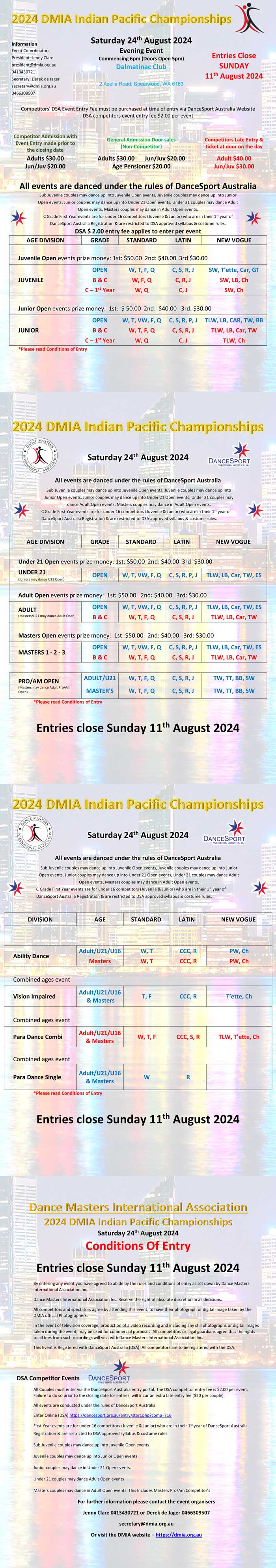 2024 DMIA Indian Pacific Championship information