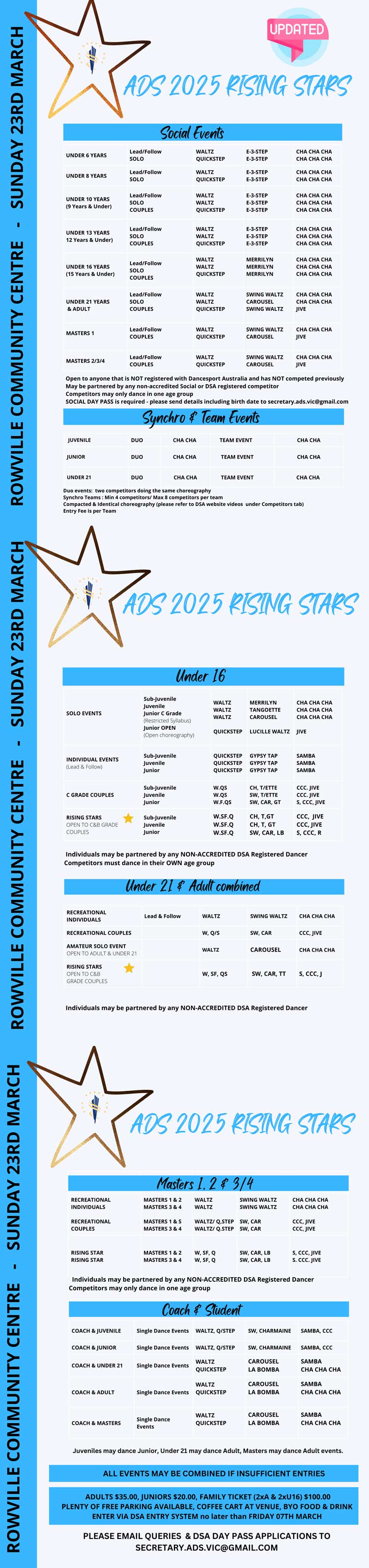 2025 ADS Vic Rising Star syllabus