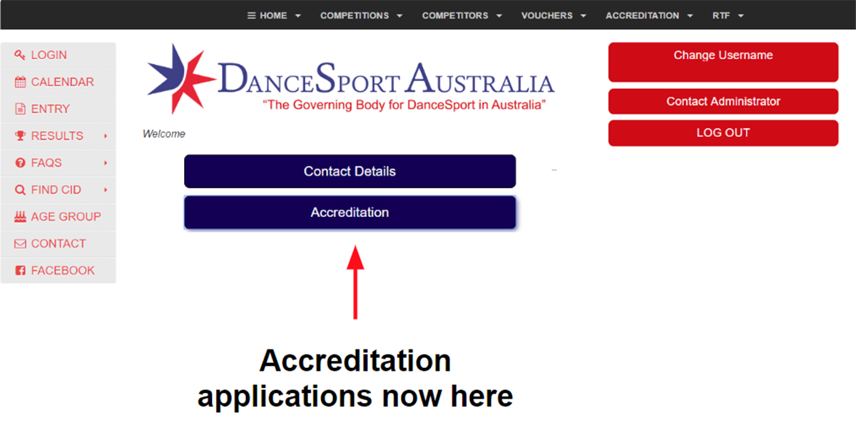 New online access point for DanceSport Accreditation