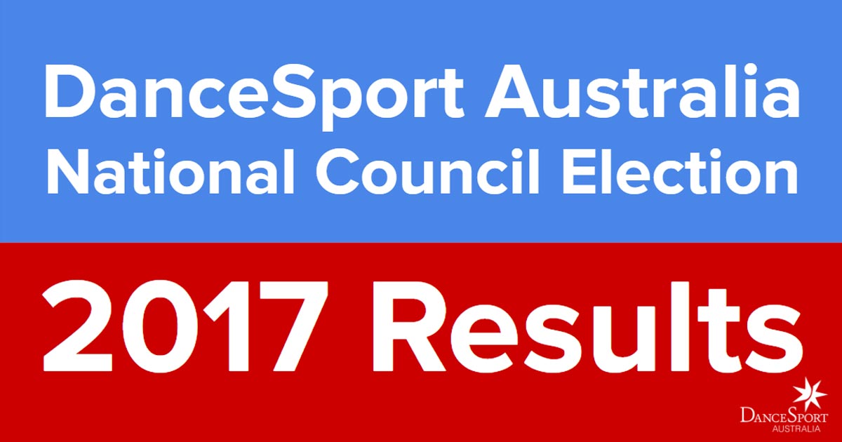 DanceSport Australia National Council Election Results 2017