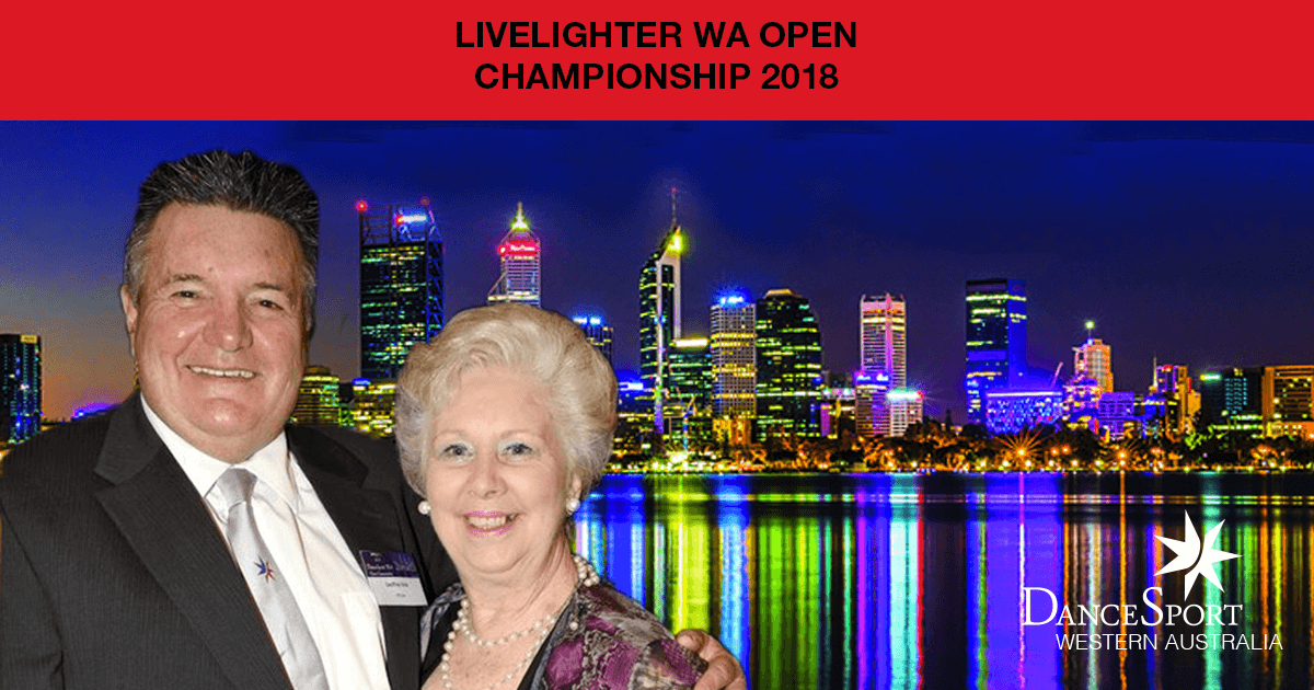 Jan Reilly, adjudicator, with Geoff Vine at WA State open 2018 - LiveLighter WA Open Championship