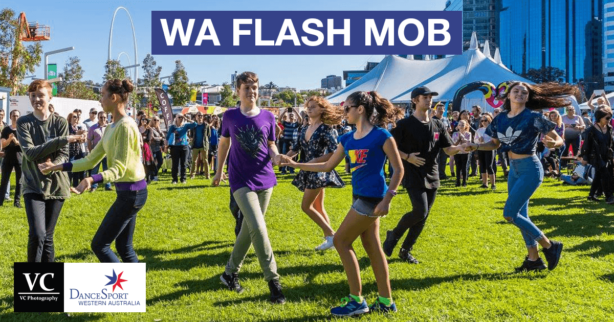 Dancing for everyone at the Flash Mob June 2017 from DanceSport Western Australia