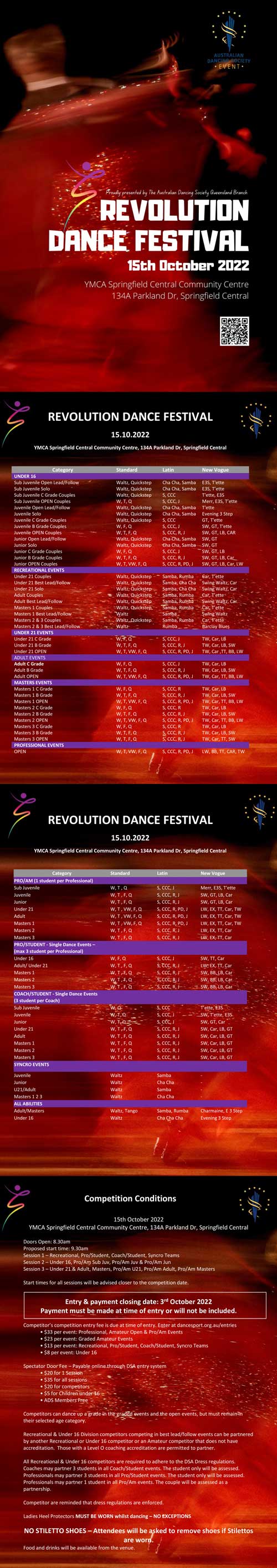 Syllabus for 2022 ADS Qld Revolution Dance Festival