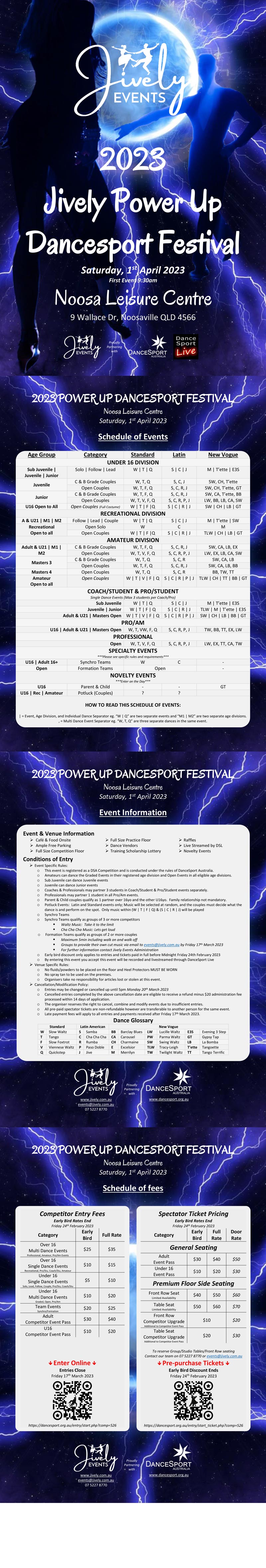 Syllabus for 2023 Jively Power Up Dancesport Festival