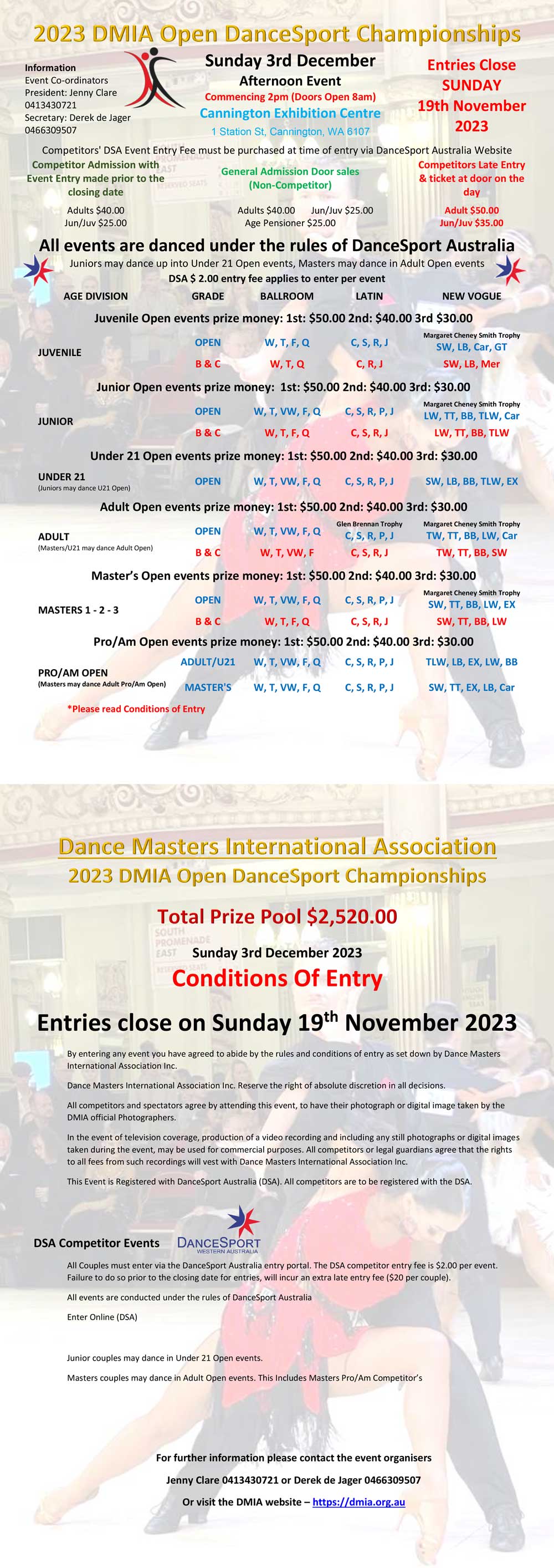 Syllabus for 2023 DMIA Open DanceSport Championships